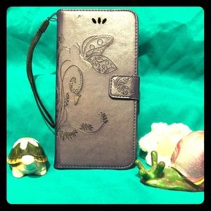 Purple flip open iPhone 6S Plus phone case&Wallet